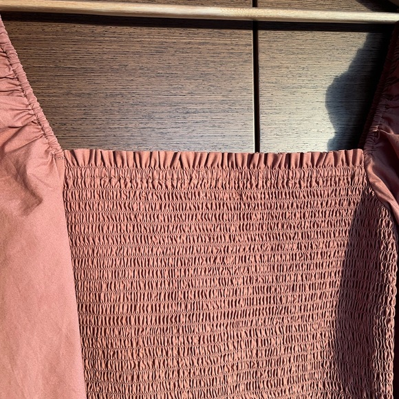 Wilfred by Aritzia gathered dress ‘S’ Maelys Puff Sleeve Dress 100% Cotton - Picture 3 of 7